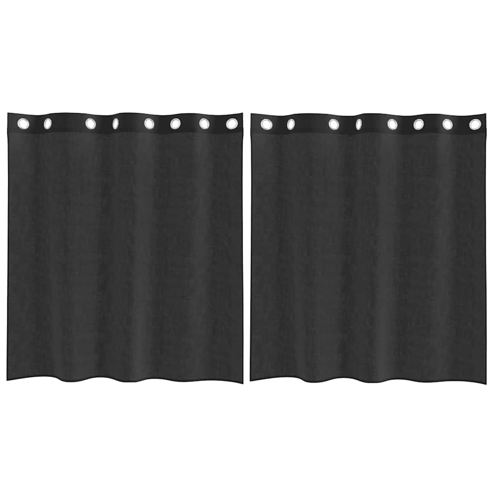 Vidaxl gordijnen voile met doorvoertules 2 st 140x140 cm zwart