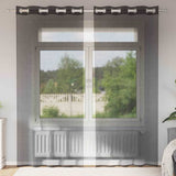Vidaxl gordijnen voile met doorvoertules 2 st 140x245 cm zwart
