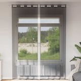 Vidaxl gordijnen voile met doorvoertules 2 st 140x260 cm zwart