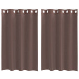 Vidaxl gordijnen voile met doorvoertules 2 st 140x175 cm bruin