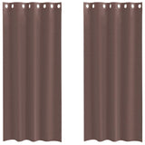 Vidaxl gordijnen voile met doorvoertules 2 st 140x225 cm bruin