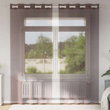 Vidaxl gordijnen voile met doorvoertules 2 st 140x245 cm bruin