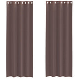 Vidaxl gordijnen voile met doorvoertules 2 st 140x260 cm bruin