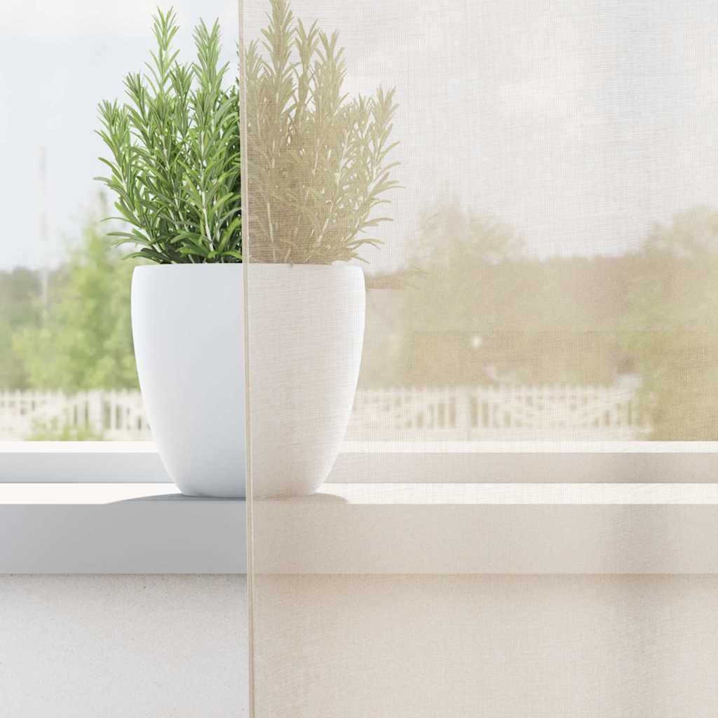 Vidaxl gordijnen voile met doorvoertules 2 st 140x140 cm crèmekleurig