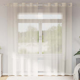 Vidaxl gordijnen voile met doorvoertules 2 st 140x225 cm crèmekleurig