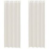 Vidaxl gordijnen voile met doorvoertules 2 st 140x260 cm crèmekleurig