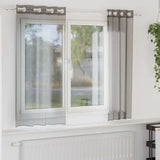 Vidaxl gordijnen voile met doorvoertules 2 st 140x140 cm donkergrijs