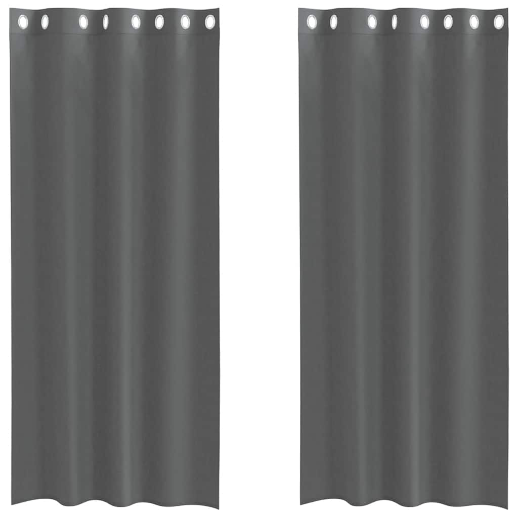 Vidaxl gordijnen voile met doorvoertules 2 st 140x245 cm donkergrijs