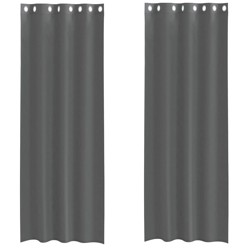 Vidaxl gordijnen voile met doorvoertules 2 st 140x260 cm donkergrijs