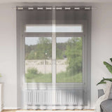 Vidaxl gordijnen voile met doorvoertules 2 st 140x260 cm donkergrijs