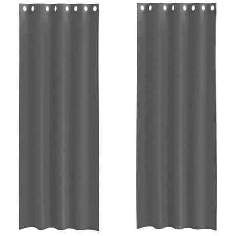Vidaxl gordijnen voile met doorvoertules 2 st 140x300 cm donkergrijs