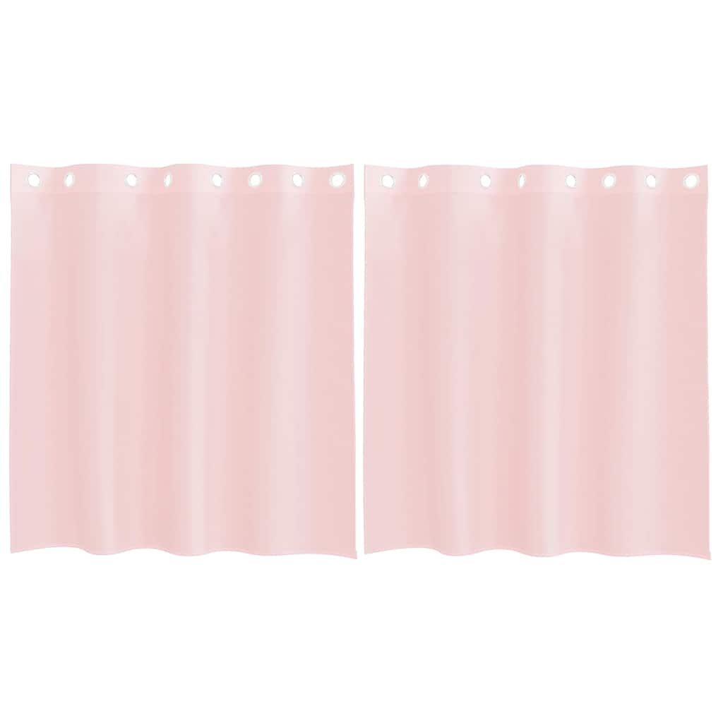 Vidaxl gordijnen voile met doorvoertules 2 st 140x140 cm lichtroze
