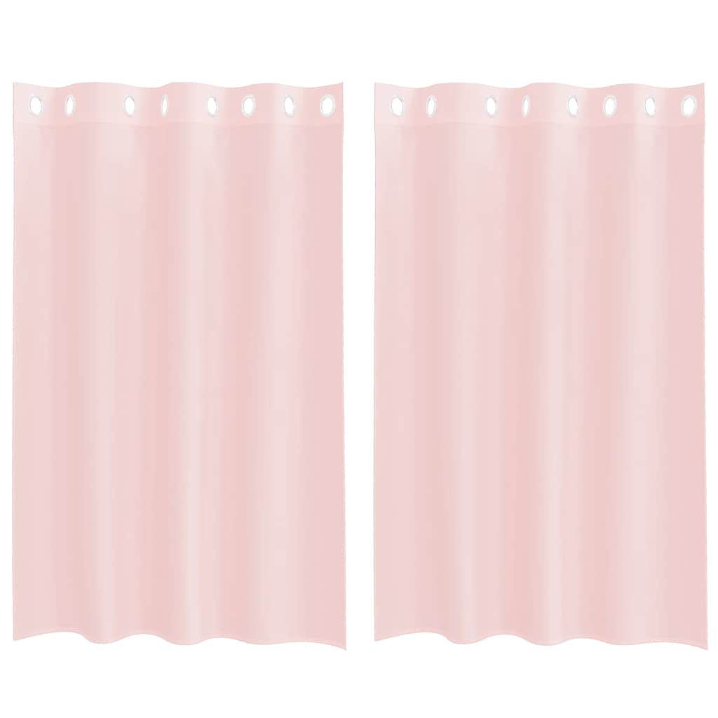 Vidaxl gordijnen voile met doorvoertules 2 st 140x175 cm lichtroze