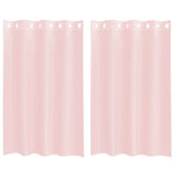 Vidaxl gordijnen voile met doorvoertules 2 st 140x175 cm lichtroze