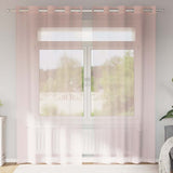 Vidaxl gordijnen voile met doorvoertules 2 st 140x245 cm lichtroze