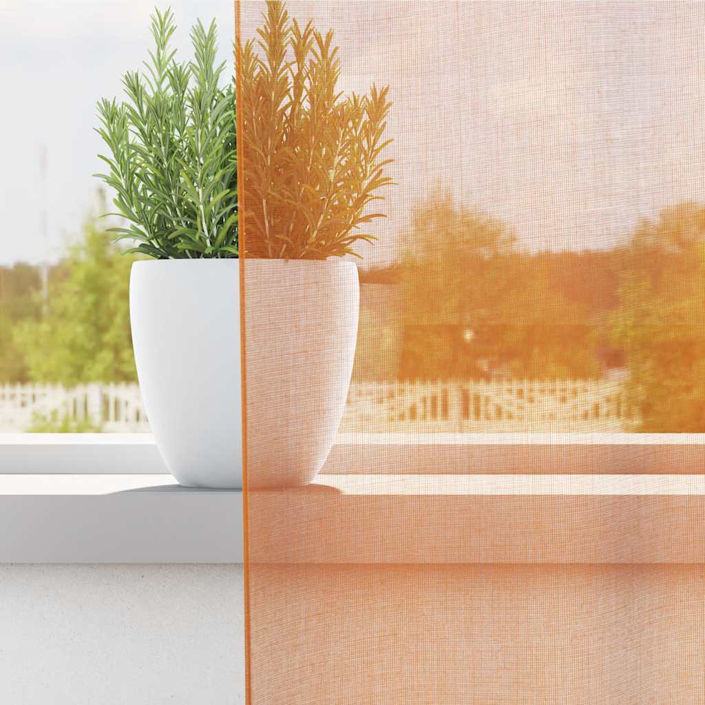 Vidaxl gordijnen voile met doorvoertules 2 st 140x245 cm oranje
