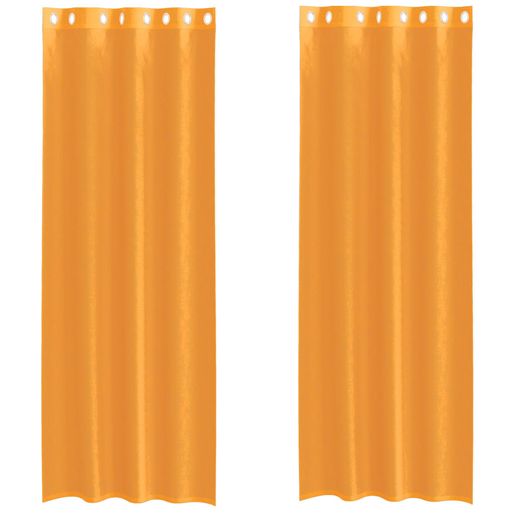 Vidaxl gordijnen voile met doorvoertules 2 st 140x300 cm oranje