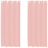 Vidaxl gordijnen met doorvoertules 2 st 140x225 cm roze