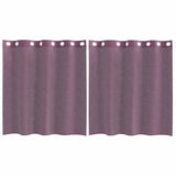 Vidaxl gordijnen voile met doorvoertules 2 st paars 140x140 cm