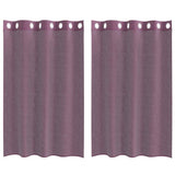 Vidaxl gordijnen voile met doorvoertules 2 st 140x175 cm paars