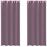 Vidaxl gordijnen voile met doorvoertules 2 st 140x225 cm paars