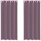 Vidaxl gordijnen voile met doorvoertules 2 st 140x245 cm paars