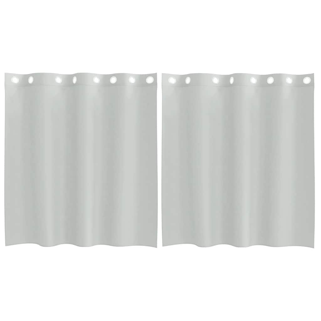 Vidaxl gordijnen voile met doorvoertules 2 st 140x140 cm lichtgrijs