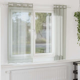 Vidaxl gordijnen voile met doorvoertules 2 st 140x175 cm lichtgrijs
