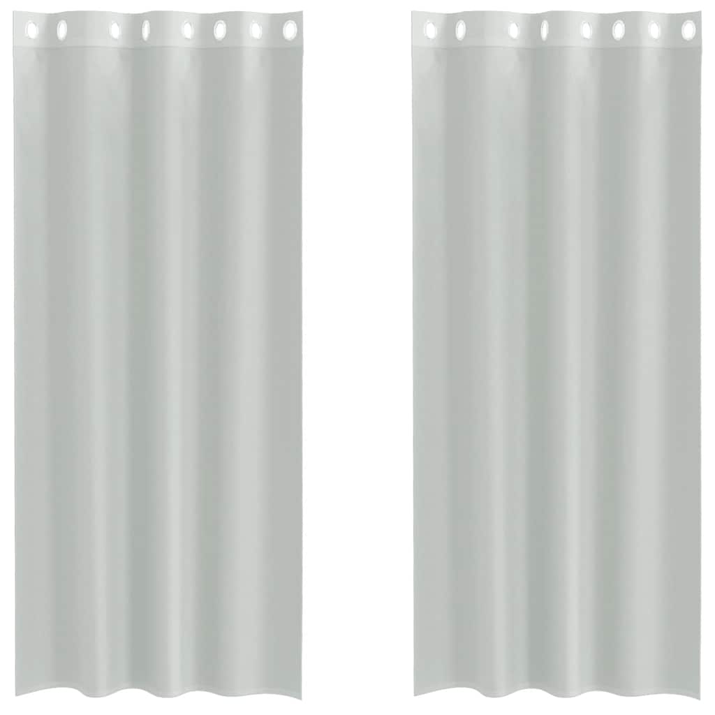 Vidaxl gordijnen voile met doorvoertules 2 st 140x225 cm lichtgrijs