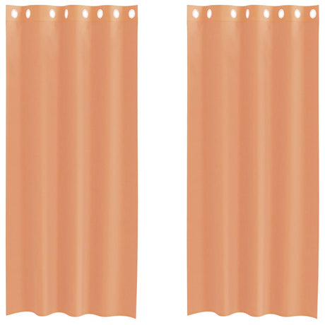 Vidaxl gordijnen voile met doorvoertules 2 st terracotta