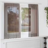 Vidaxl gordijnen voile met roedezakken 2 st bruin