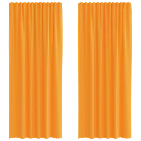 Vidaxl gordijnen voile met roedezakken 2 st oranje
