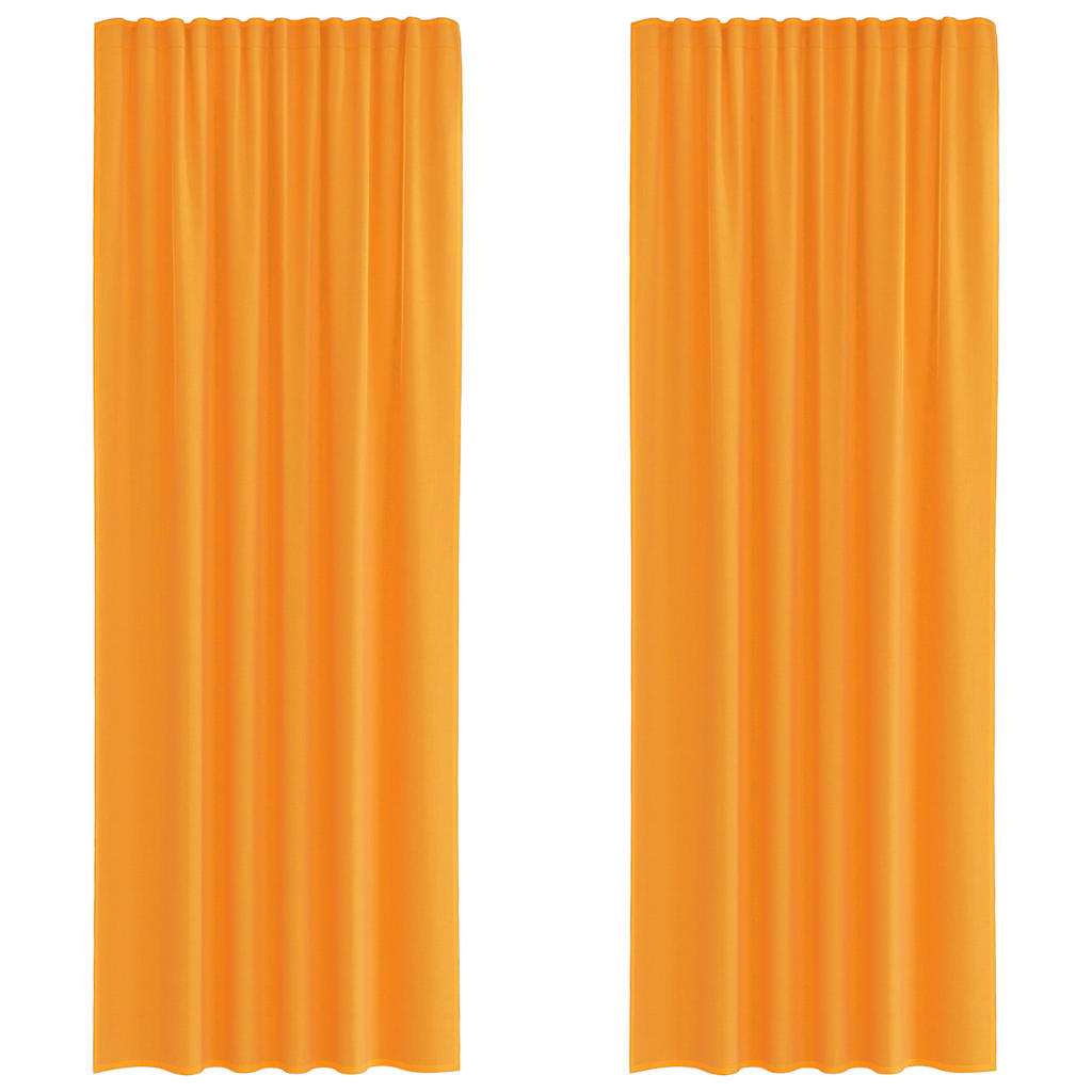 Vidaxl gordijnen voile met roedezakken 2 st oranje