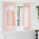 Vidaxl gordijnen voile met roedezakken 2 st roze