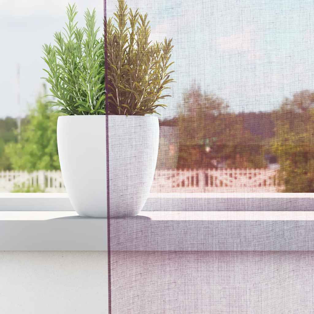 Vidaxl gordijnen voile met roedezakken 2 st paars