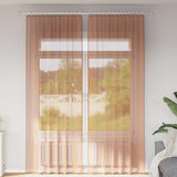 Vidaxl voile gordijnen met roedezakken 2 st terracotta