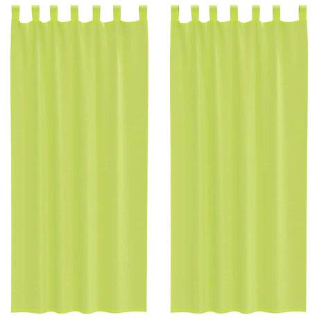 Vidaxl gordijnen voile met lipje top 2 st appelgroen