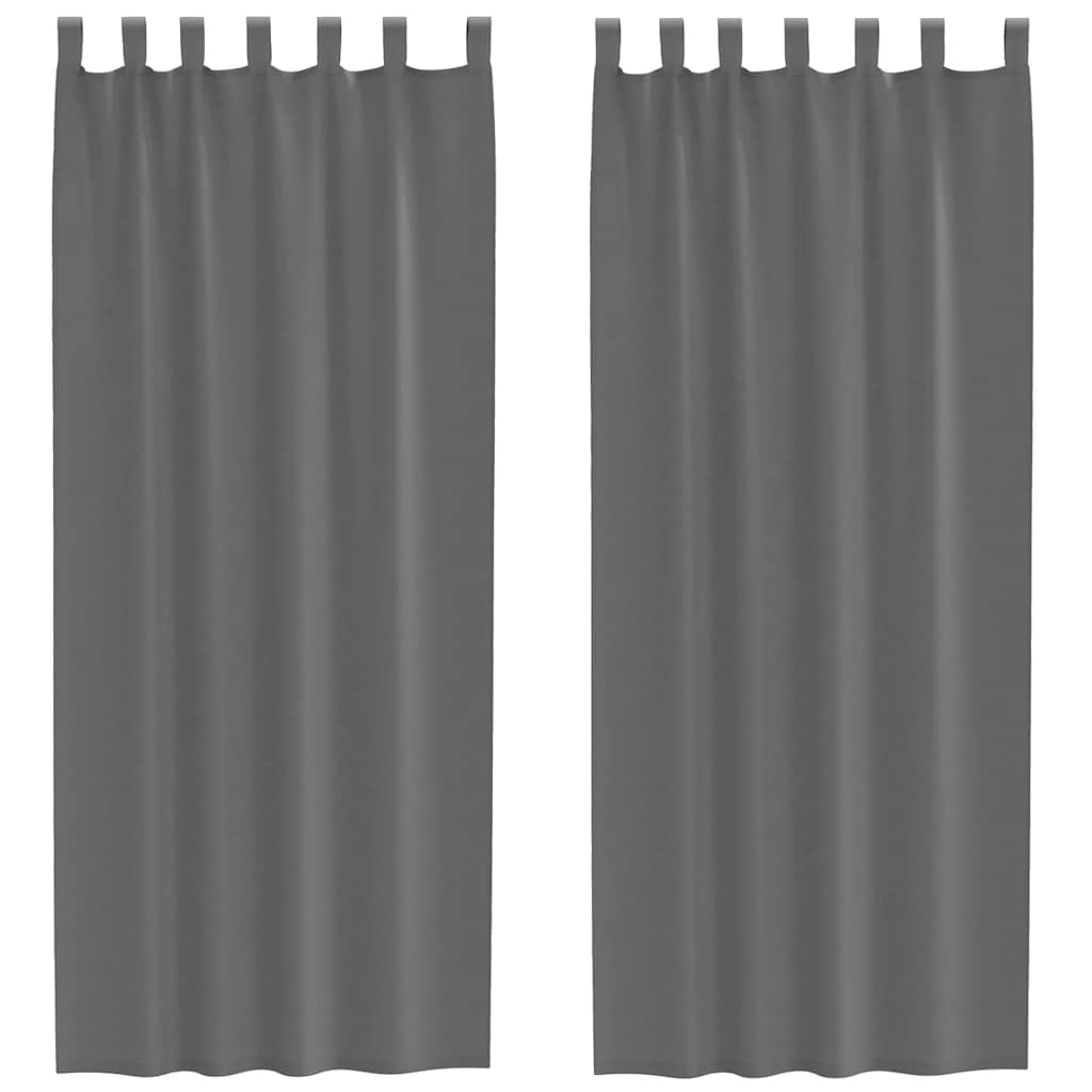Vidaxl gordijnen voile met lussen 2 st 140x260 cm donkergrijs