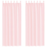 Vidaxl gordijnen voile met lussen 2 st 140x260 cm lichtroze