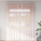 Vidaxl gordijnen voile met lussen 2 st 140x260 cm lichtroze