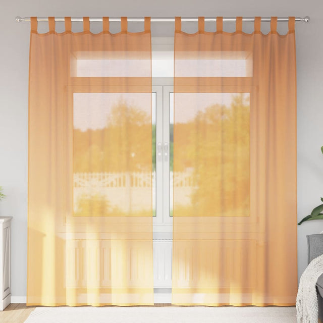 Vidaxl gordijnen met lus 2 st 140x225 cm oranje