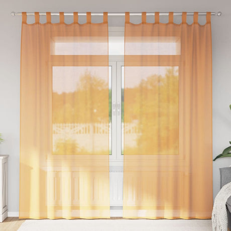 Vidaxl gordijnen met lussen 2 st 140x245 cm oranje