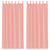 Vidaxl gordijnen met lussen 2 st 140x245 cm roze