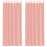 Vidaxl gordijnen voile met lussen 2 st 140x260 cm roze