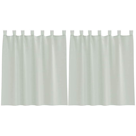 Vidaxl gordijnen voile met lussen 2 st 140x140 cm lichtgrijs