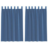 Vidaxl gordijnen voile met lussen 2 st 140x175 cm koningsblauw