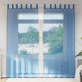 Vidaxl gordijnen voile met lussen 2 st 140x225 cm koningsblauw