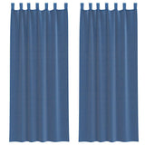 Vidaxl gordijnen voile met lussen 2 st 140x260 cm koningsblauw