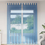 Vidaxl gordijnen voile met lussen 2 st 140x260 cm koningsblauw