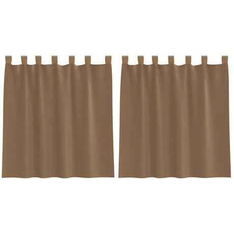 Vidaxl gordijnen voile met lussen 2 st 140x140 cm lichtbruin